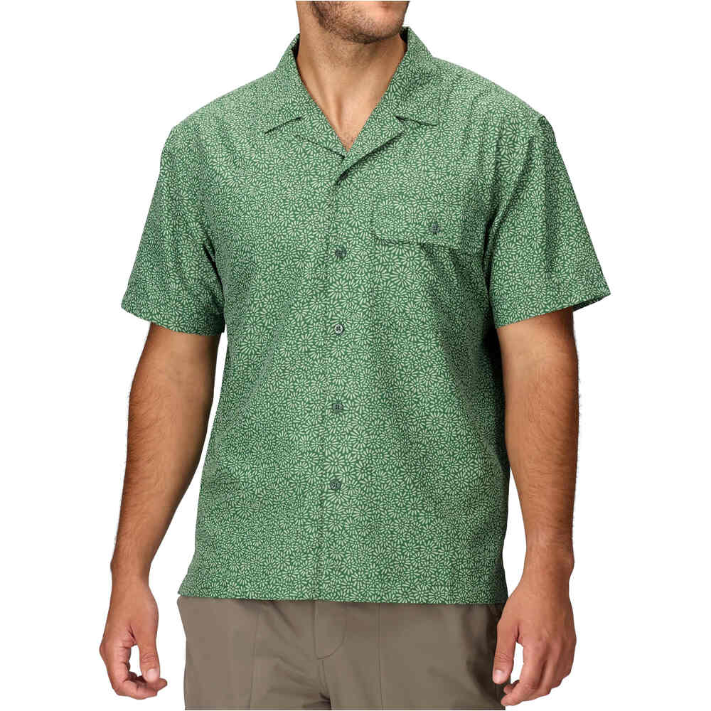 Marmot camisa montaña manga corta hombre AirExchange SolarShield Camp Novelty SS Shirt vista frontal