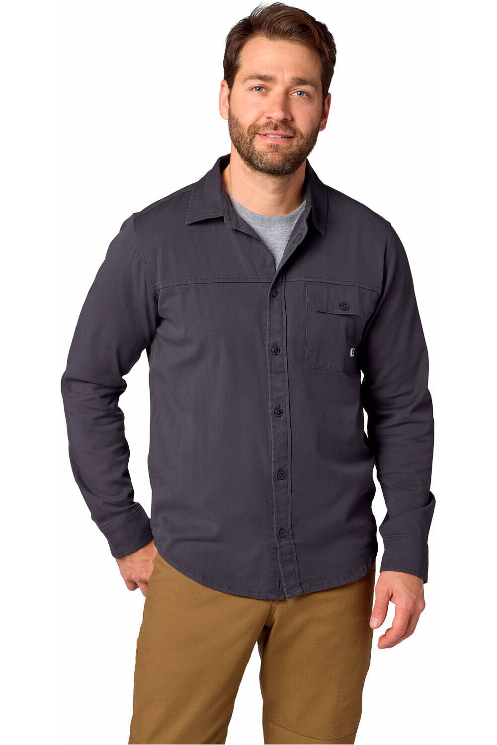 Marmot camisa montaña manga larga hombre Hidden Peak Twill Button Down LS vista frontal