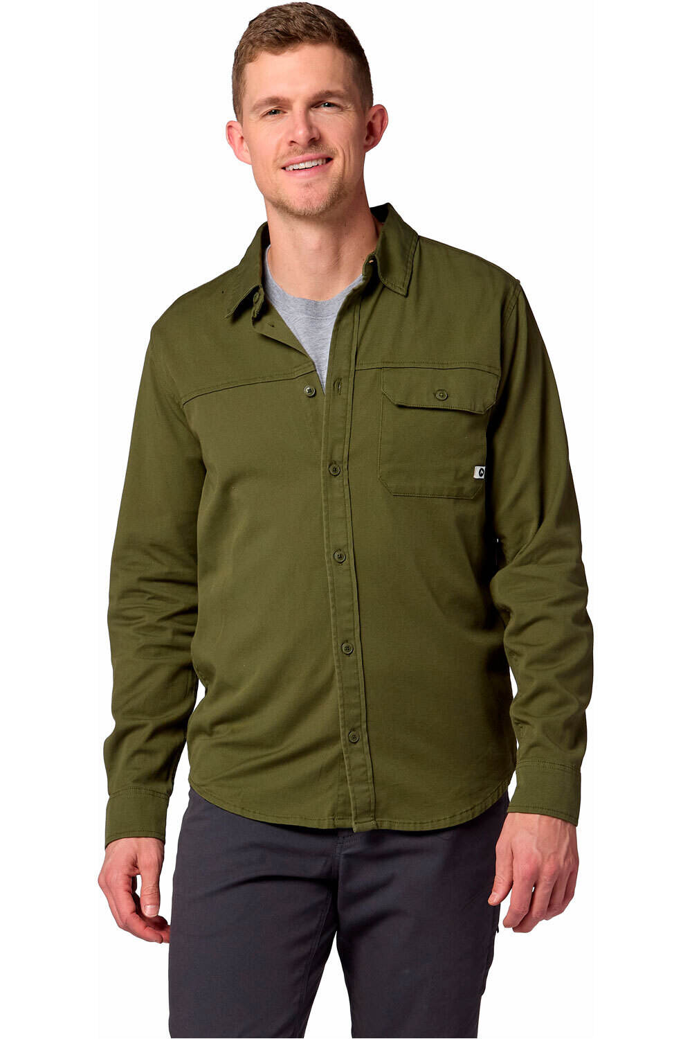 Marmot camisa montaña manga larga hombre Hidden Peak Twill Button Down LS vista frontal