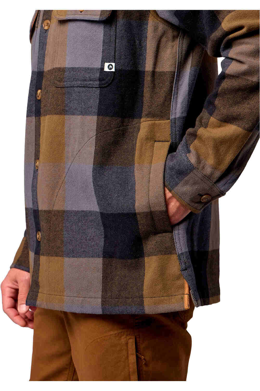 Marmot camisa montaña manga larga hombre Pinecrest Heavyweight Flannel Overshirt vista detalle