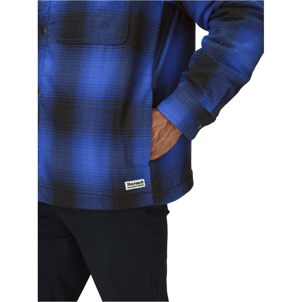 Marmot camisa montaña manga larga hombre Ridgefield Sherpa Flannel Shirt Jacket vista detalle