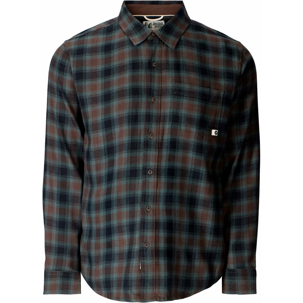 Marmot camisa montaña manga larga hombre Rush Creek Lightweight Flannel LS vista detalle