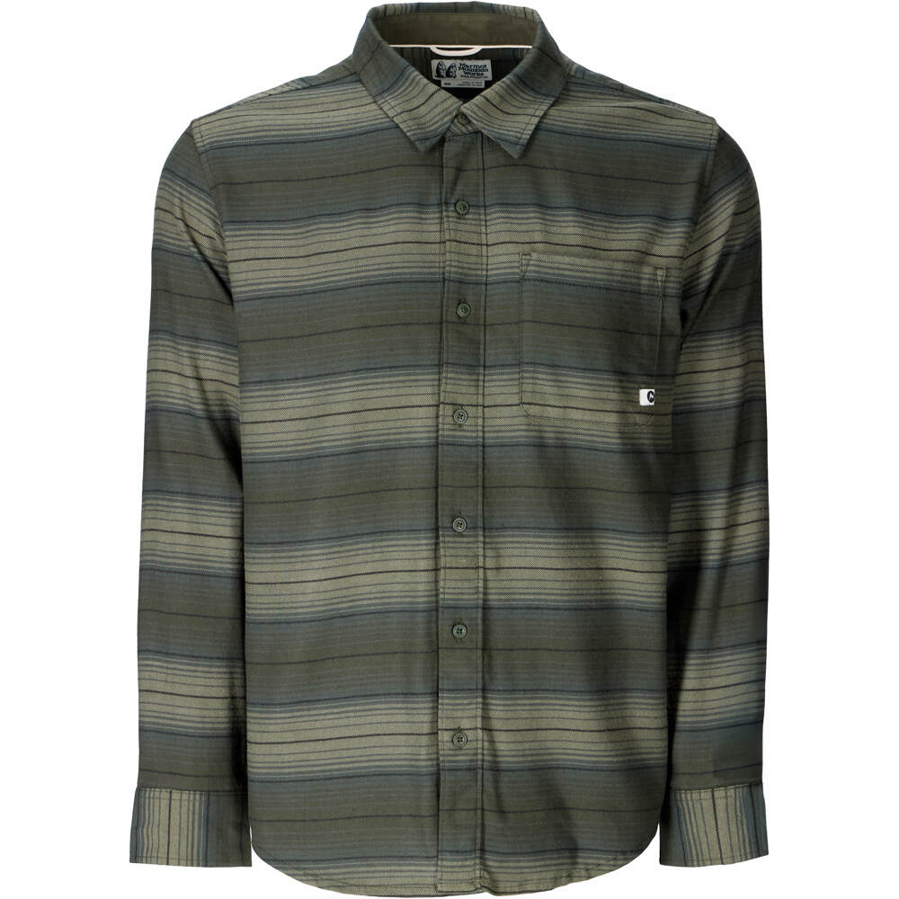 Marmot camisa montaña manga larga hombre Rush Creek Lightweight Flannel LS vista detalle