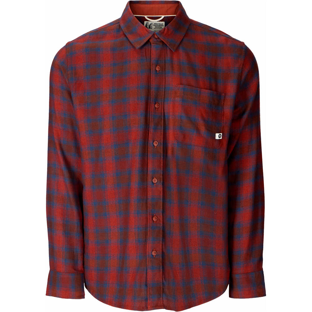 Marmot camisa montaña manga larga hombre Rush Creek Lightweight Flannel LS vista detalle