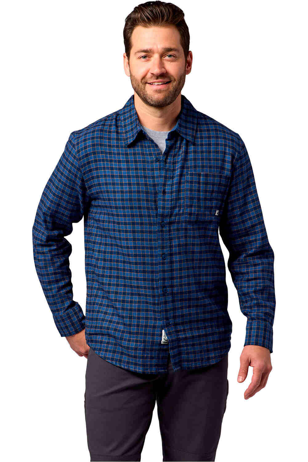 Marmot camisa montaña manga larga hombre Rush Creek Lightweight Flannel LS vista frontal