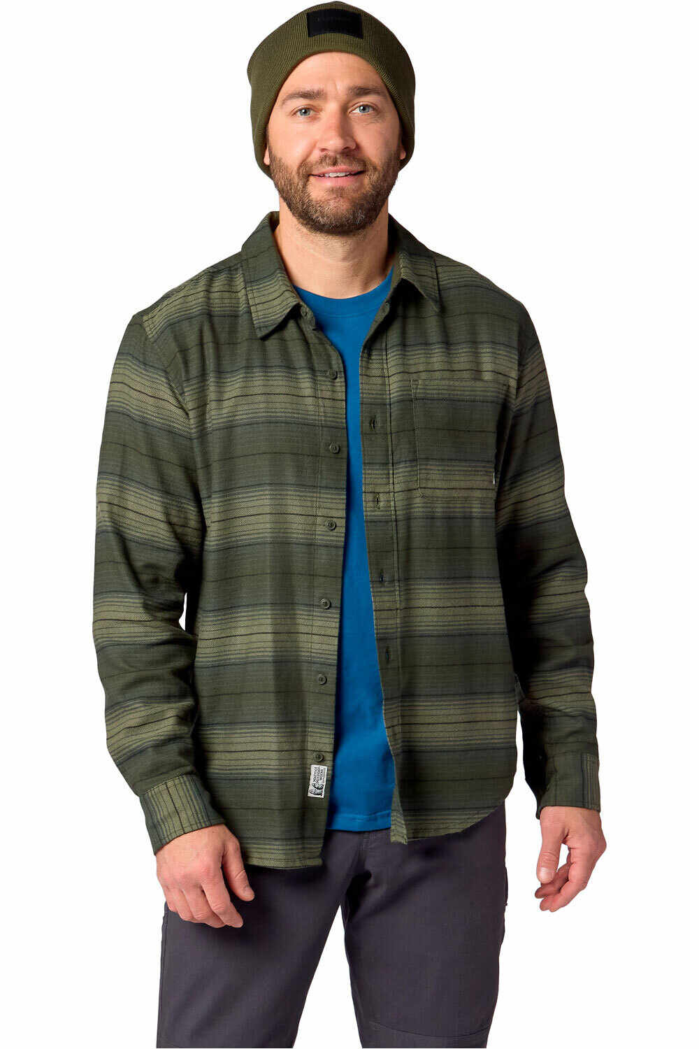 Marmot camisa montaña manga larga hombre Rush Creek Lightweight Flannel LS vista frontal