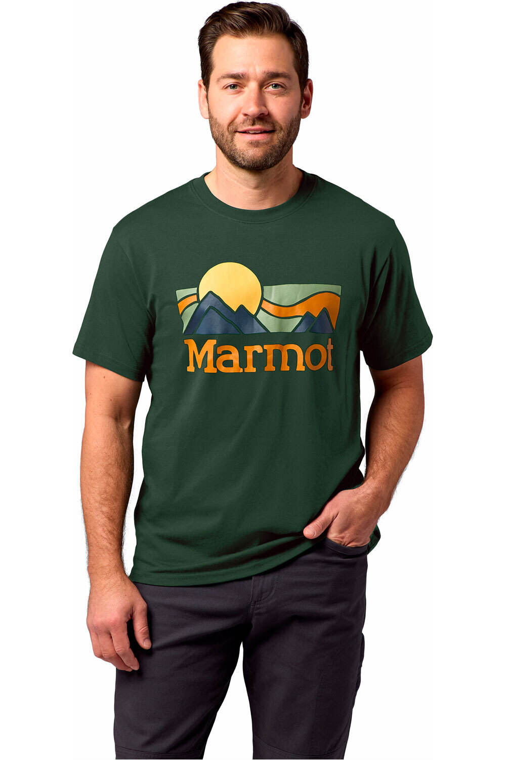 Marmot camiseta montaña manga corta hombre Coastal Tee SS vista frontal
