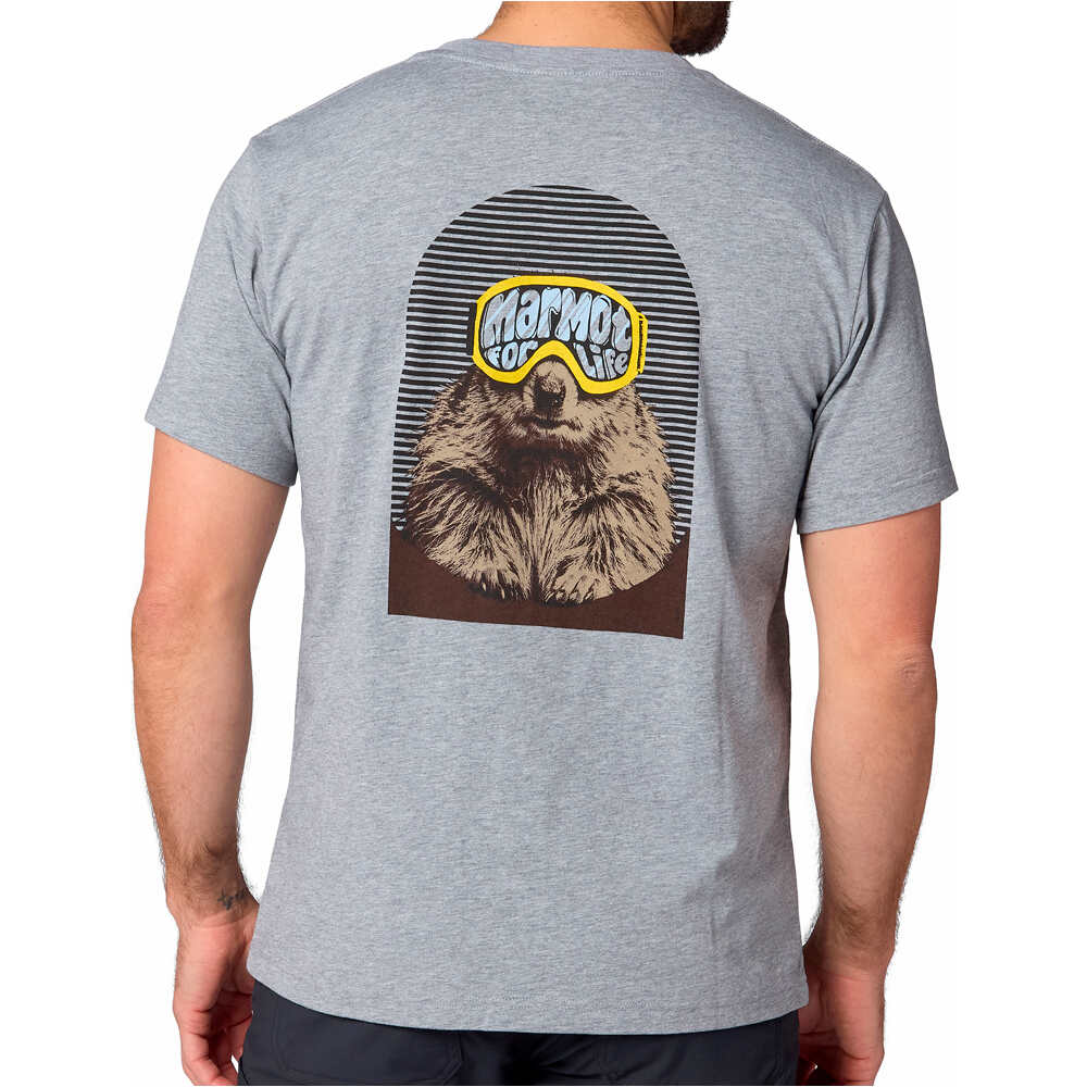 Marmot camiseta montaña manga corta hombre Marty Goggles Tee SS vista trasera