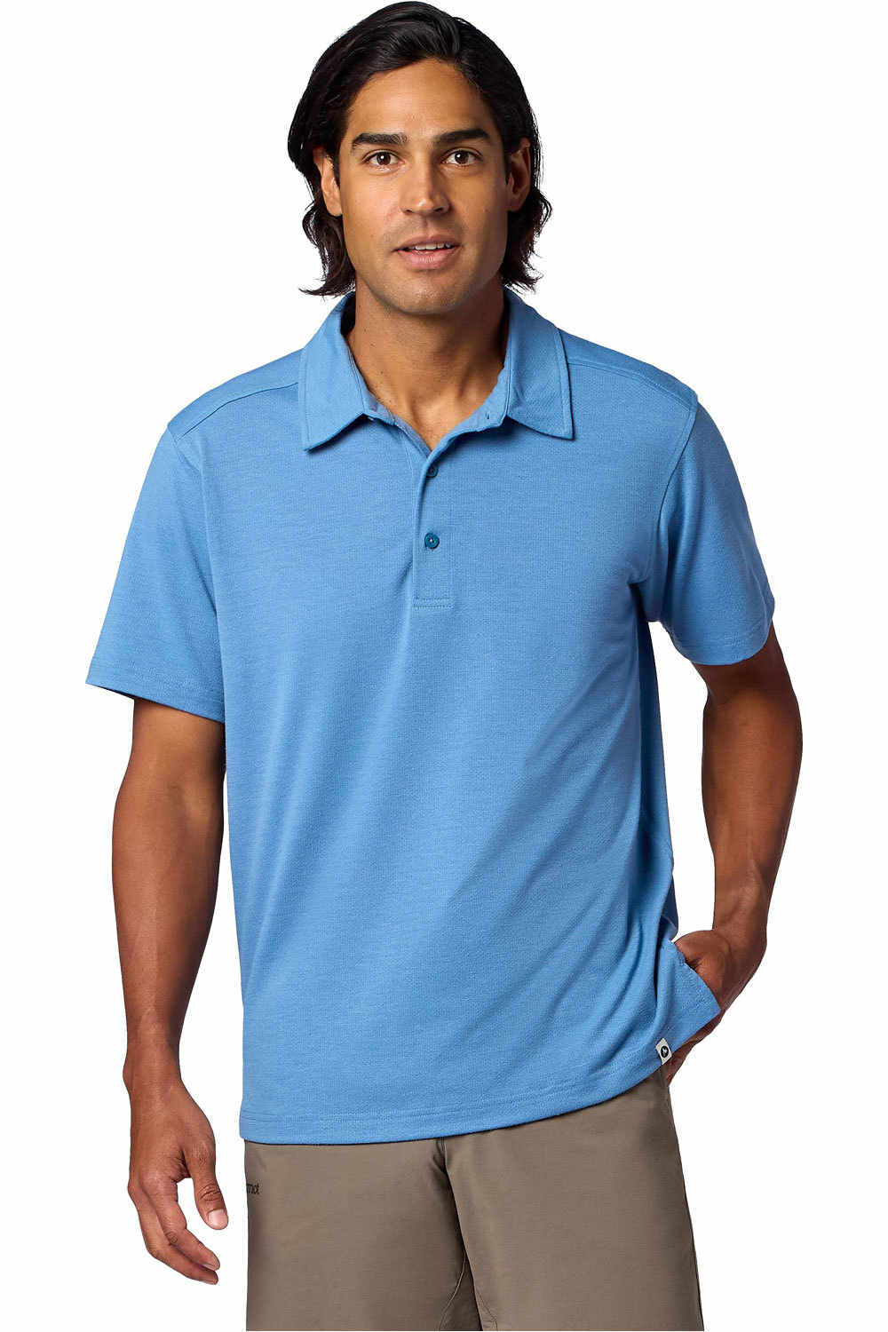Marmot camiseta montaña manga corta hombre Sereno Polo SS vista frontal