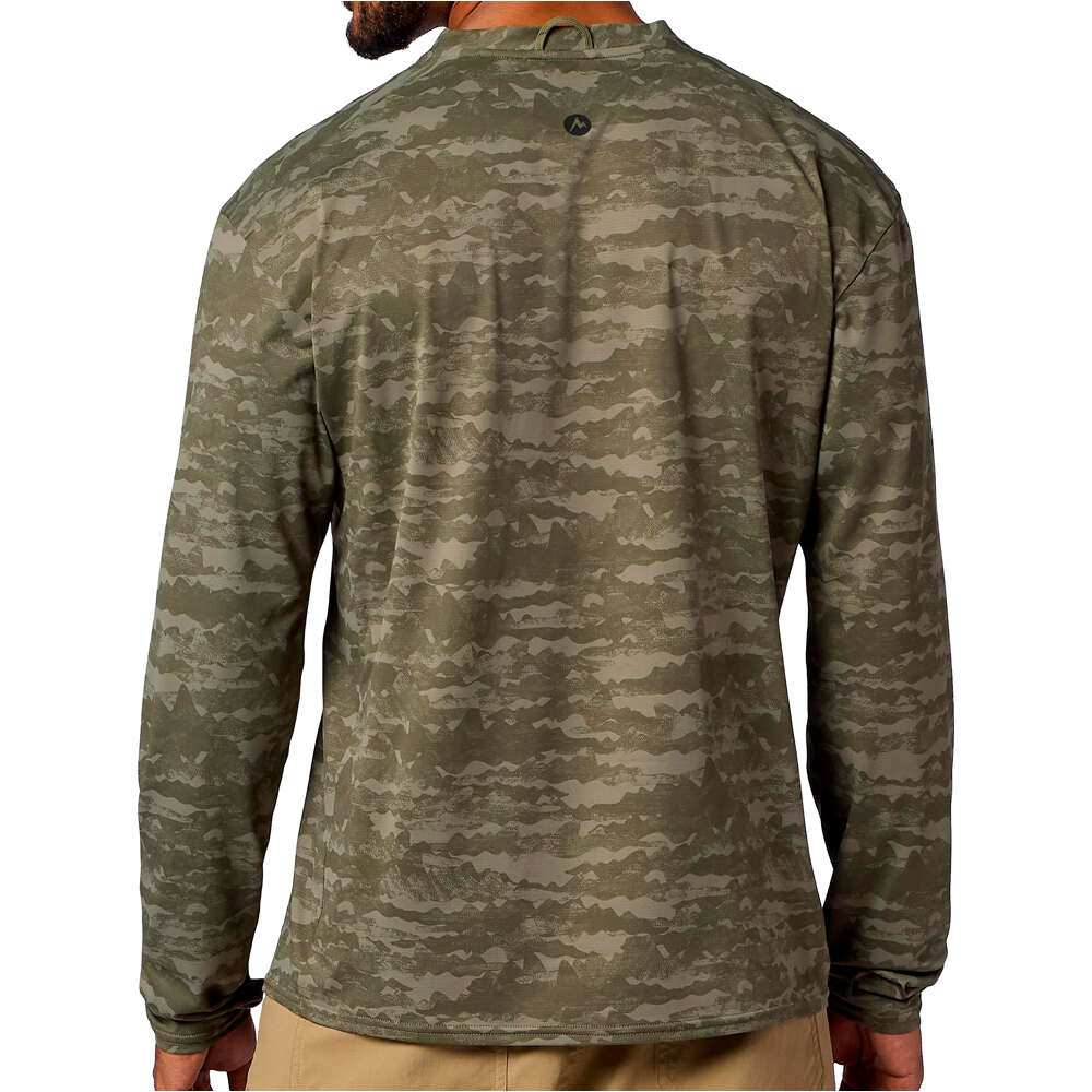 Marmot camiseta montaña manga larga hombre AirExchange UPF 50 Crew LS vista trasera