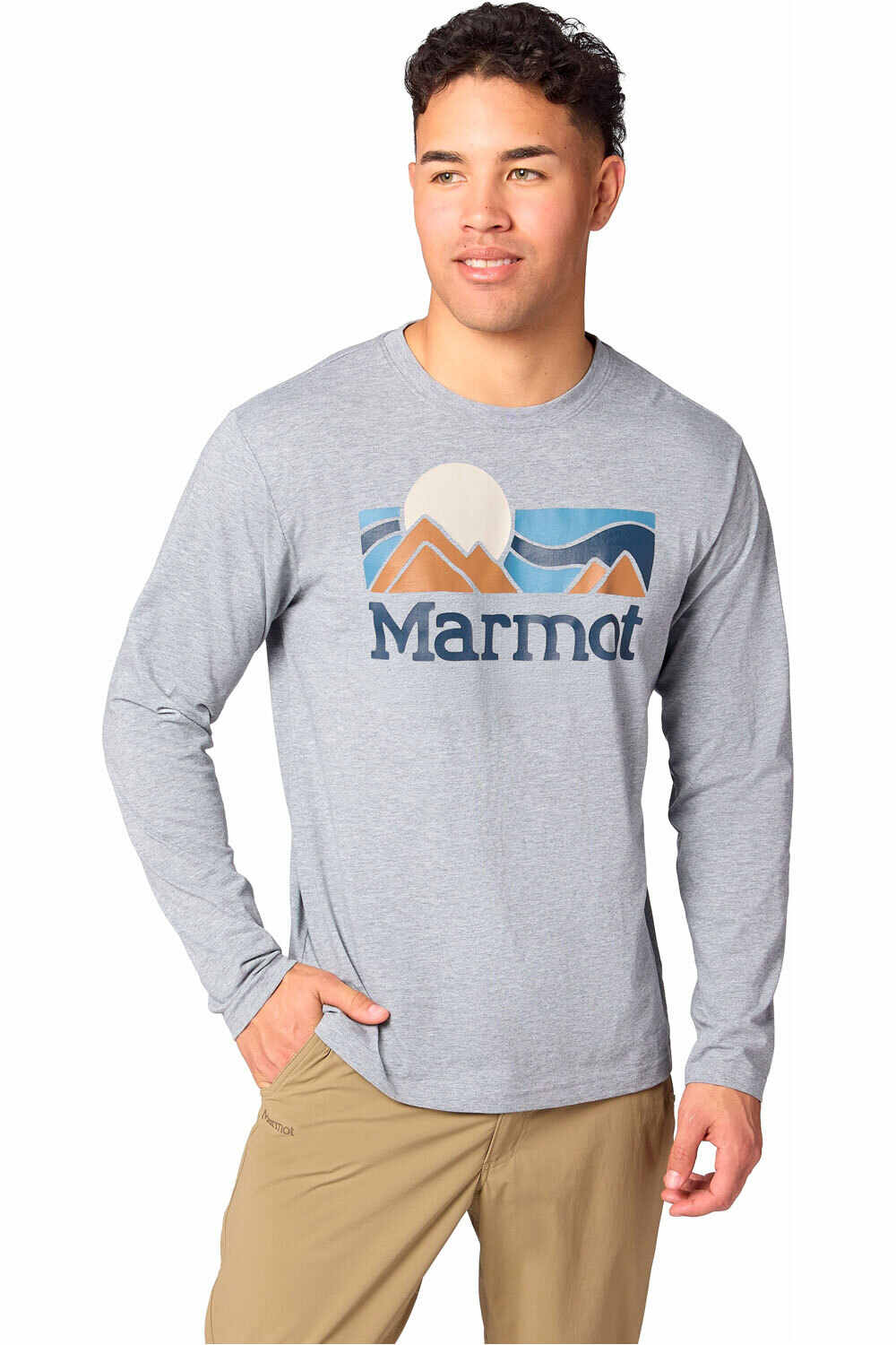 Marmot camiseta montaña manga larga hombre Coastal Tee LS vista frontal