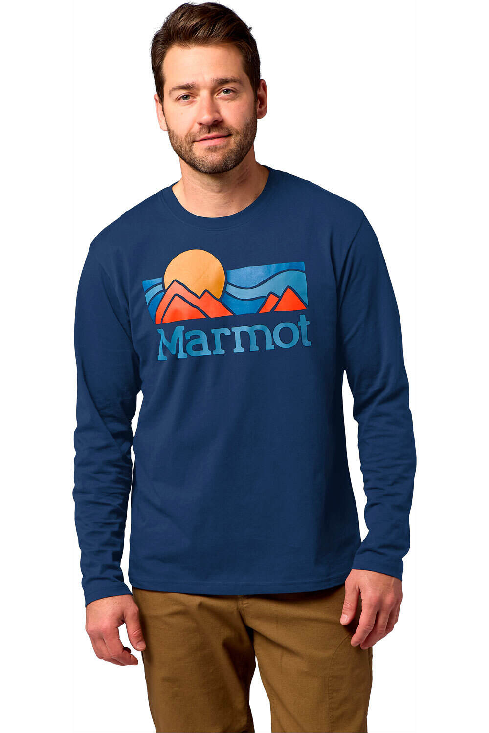 Marmot camiseta montaña manga larga hombre Coastal Tee LS vista frontal