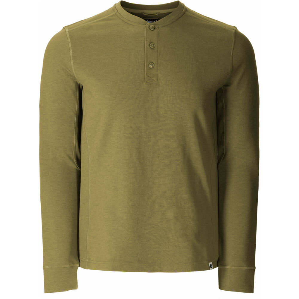 Marmot camiseta montaña manga larga hombre Mayacama Henley LS vista detalle
