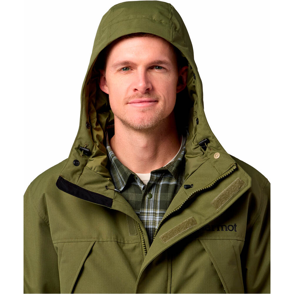 Marmot chaqueta impermeable hombre Yukon Parka vista detalle