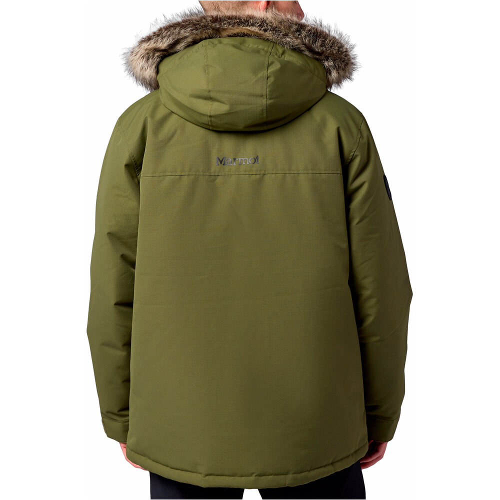 Marmot chaqueta impermeable hombre Yukon Parka vista trasera