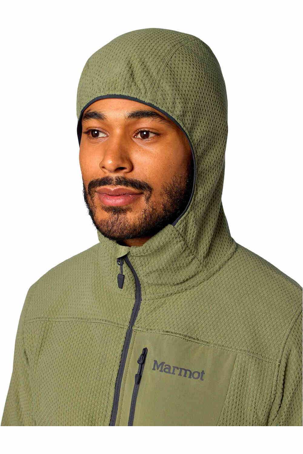 Marmot forro polar hombre AirFleece Hoody vista detalle