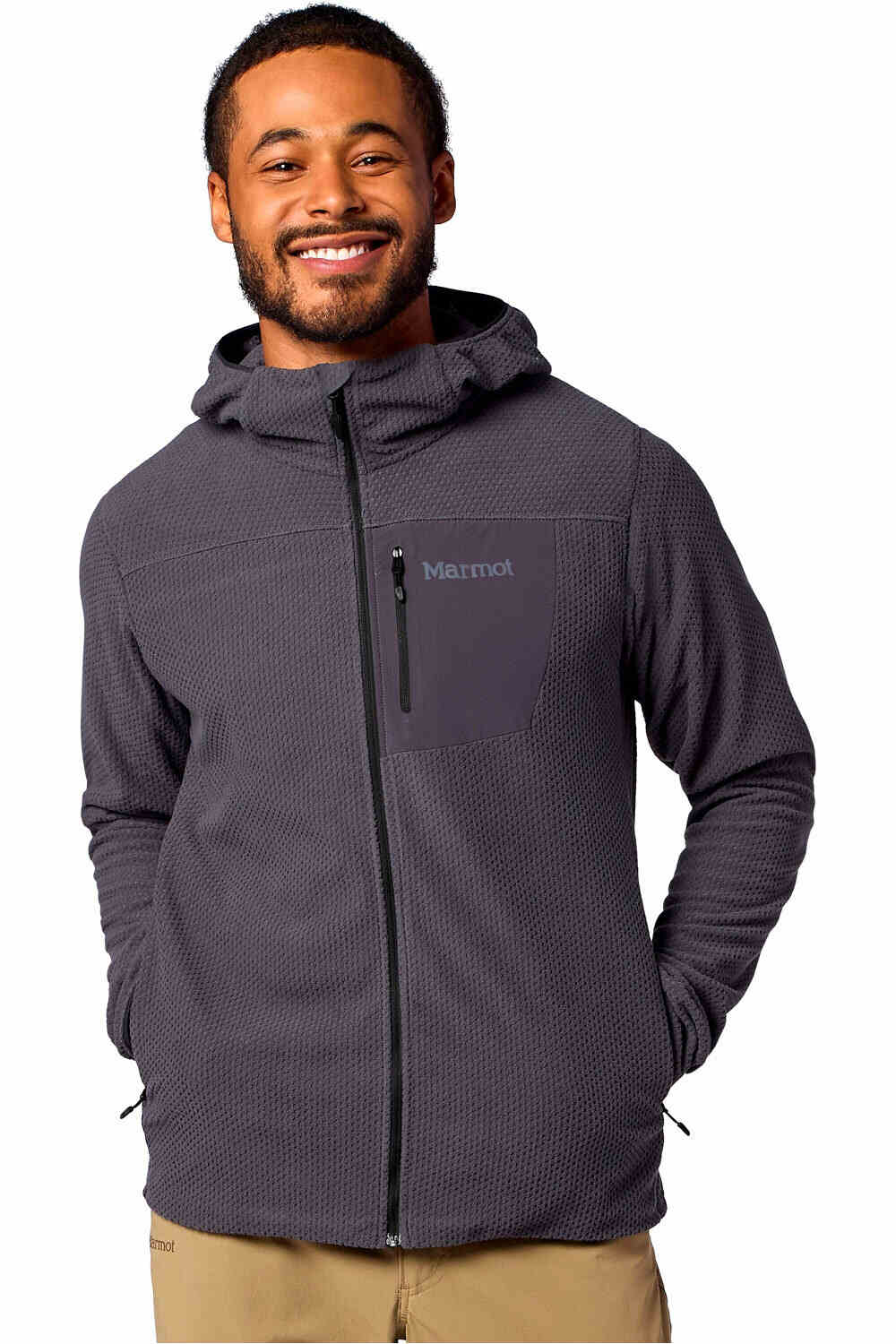 Marmot forro polar hombre AirFleece Hoody vista frontal
