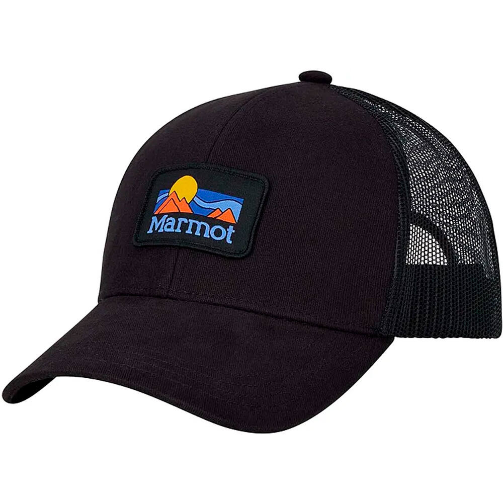 Marmot gorros montaña Retro Trucker Hat vista frontal