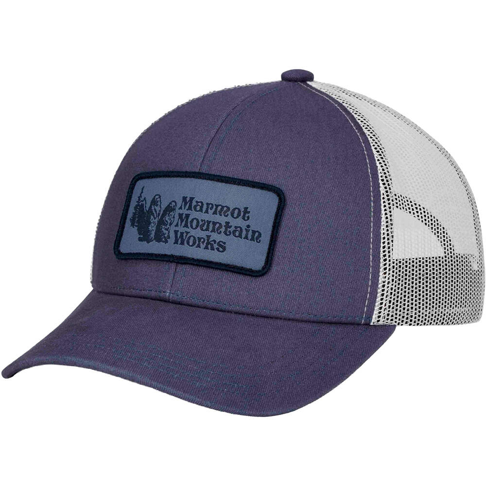 Marmot gorros montaña Retro Trucker Hat vista frontal