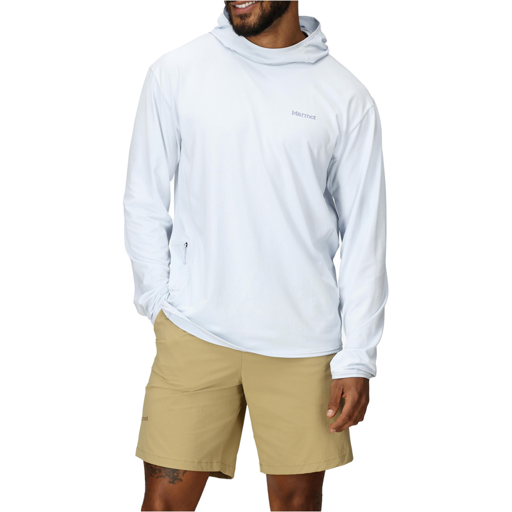 Marmot Sudaderas Montaña Hombre AirExchange SolarShield Hoody LS vista frontal