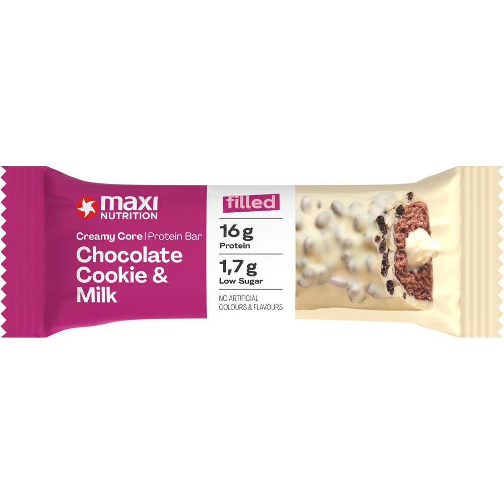Maxi Nutrition barritas energéticas Creamy Core Bars Chocolate Cookie Milk 45g 01