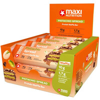 Maxi Nutrition barritas energéticas Pistaccio Spread Protein 39g vista frontal