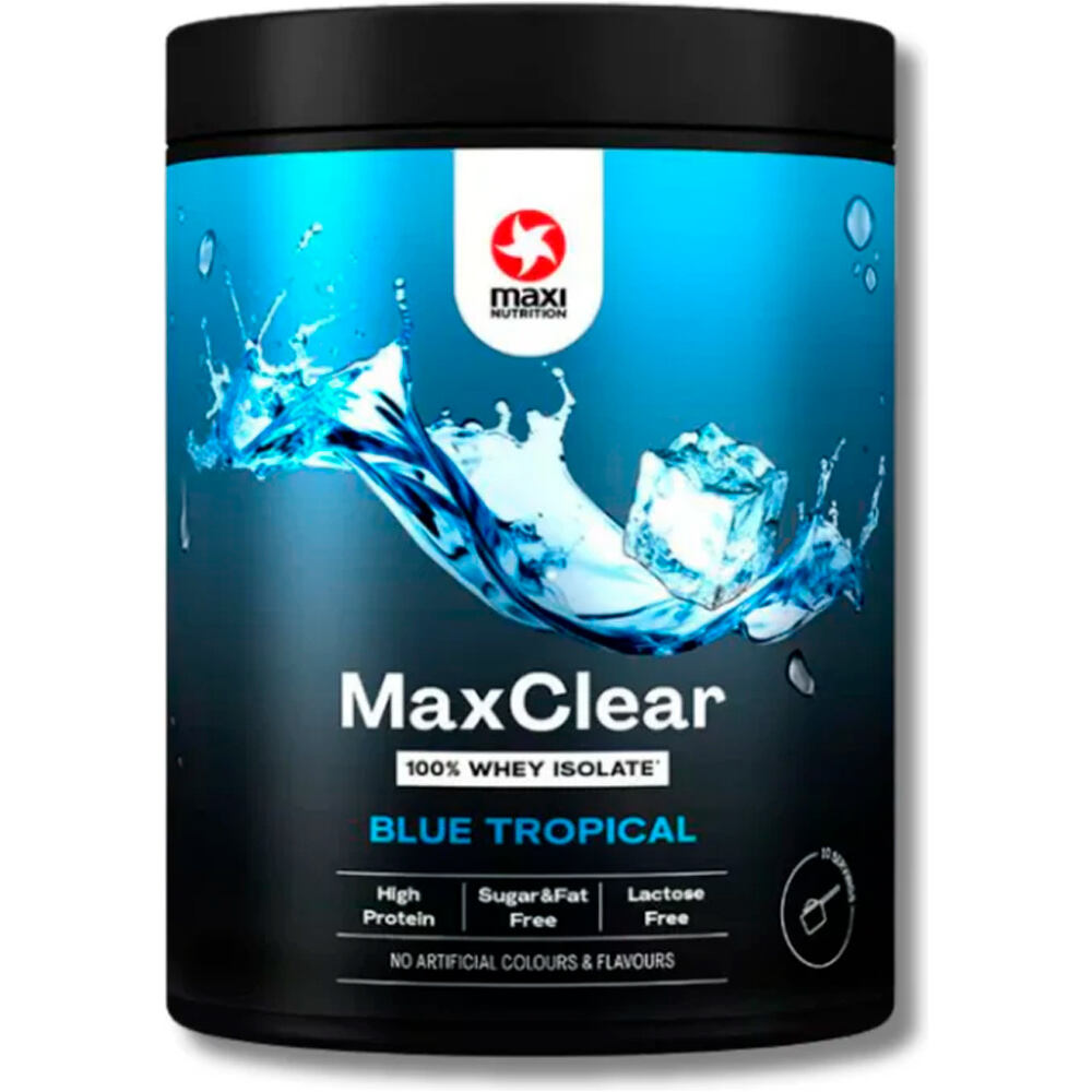 Maxi Nutrition proteínas Maxclear Blue Tropical, 450g vista frontal
