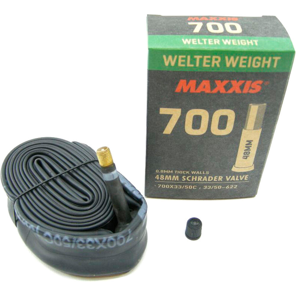 Maxxis cámara bicicleta paseo WELTER WEIGHT CAMARA 700x33/50 LSV48 vista frontal