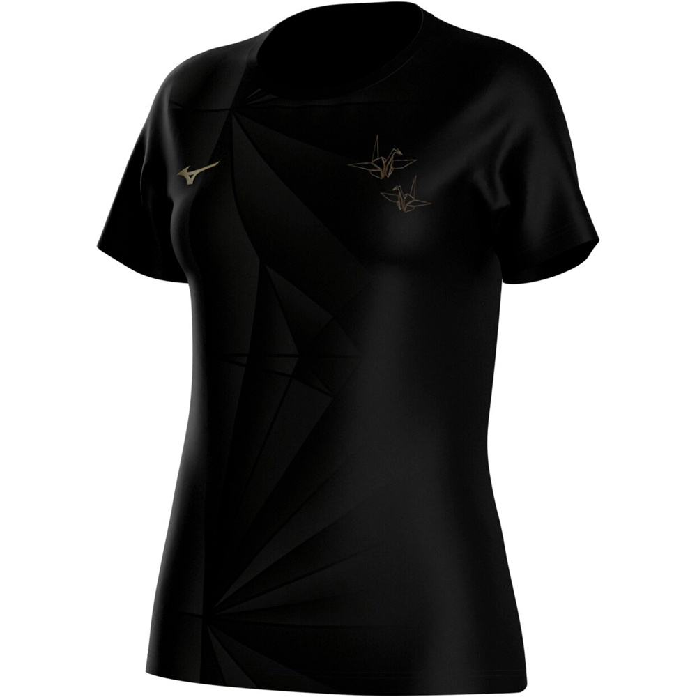 Mizuno camiseta entrenamiento manga corta mujer Active DryAeroFlow Graphic Short Sleeve Tee vista detalle
