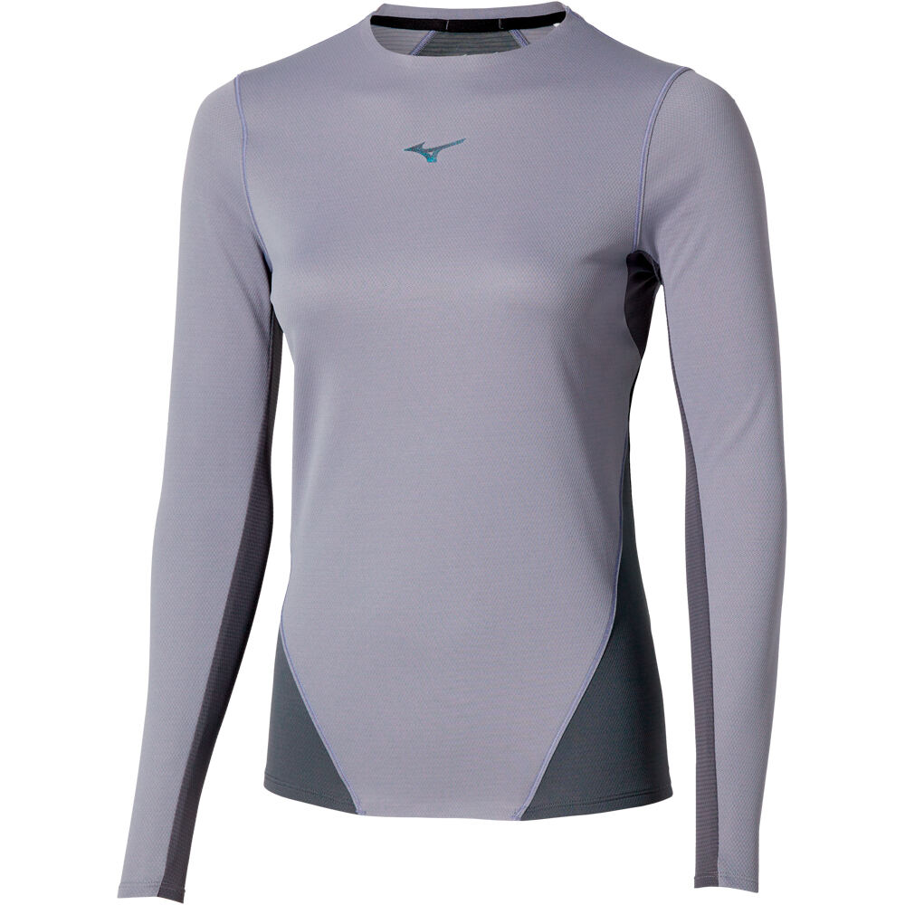 Mizuno camiseta entrenamiento manga corta mujer Tech Thermal Charge LS Tee vista frontal