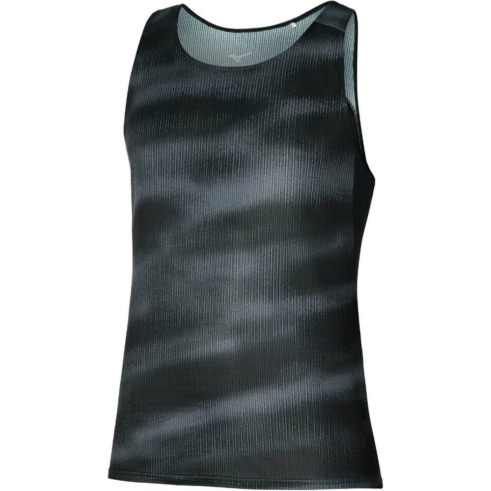 Mizuno camiseta entrenamiento tirantes hombre DryAeroFlow Graphic Tank vista frontal