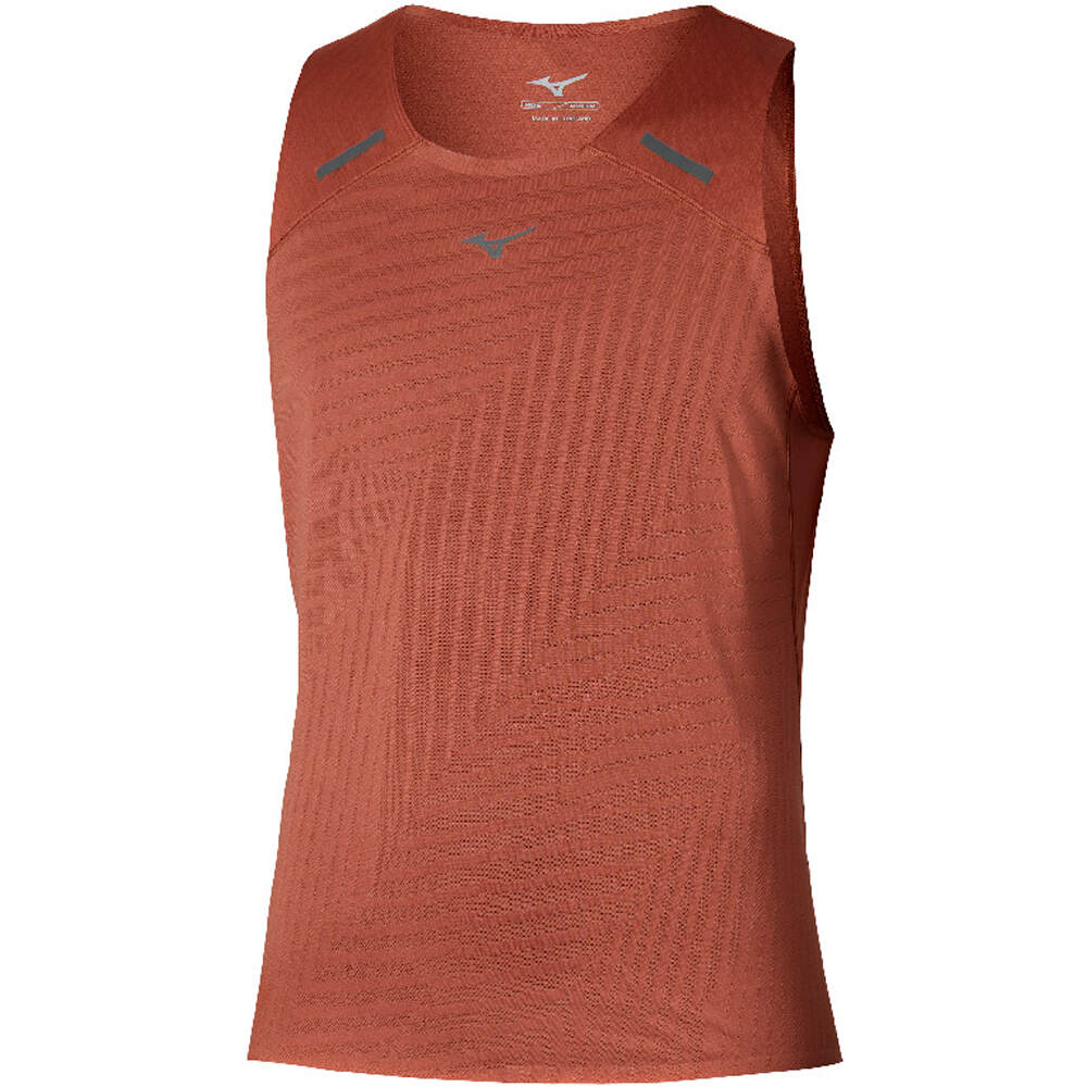 Mizuno camiseta entrenamiento tirantes hombre Tech Light Singlet vista frontal