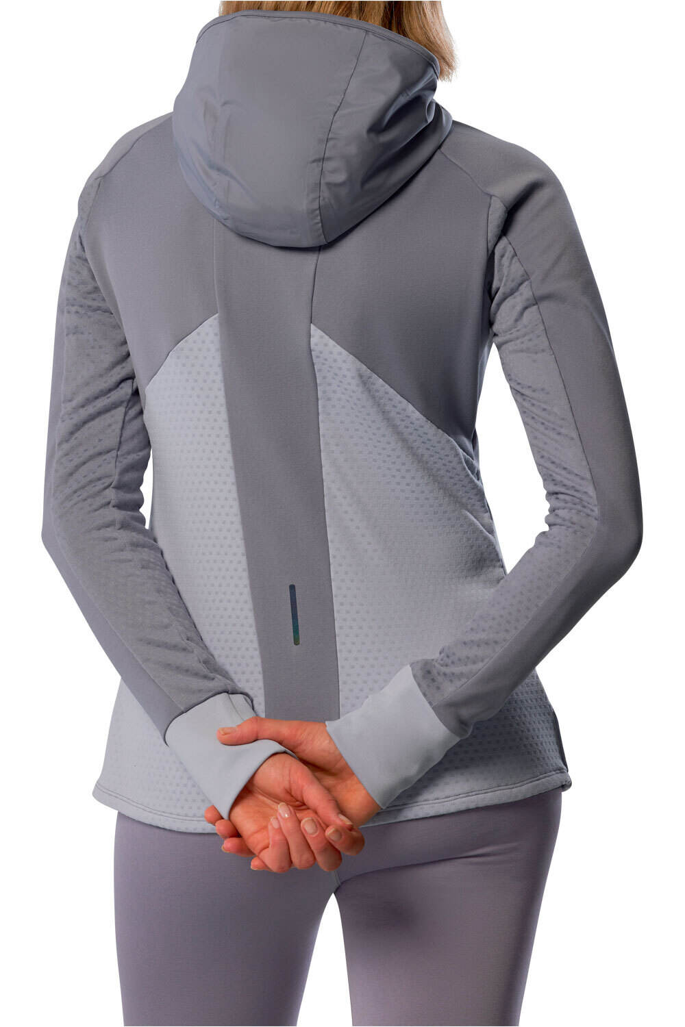 Mizuno camiseta técnica manga larga mujer Active Warm Hybrid FZ Hd LS vista trasera