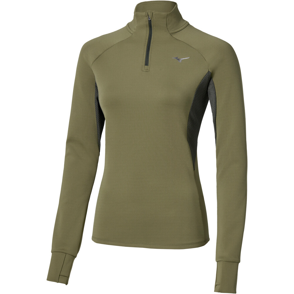Mizuno camiseta técnica manga larga mujer Active Warmalite HZ LS Top(W) vista frontal