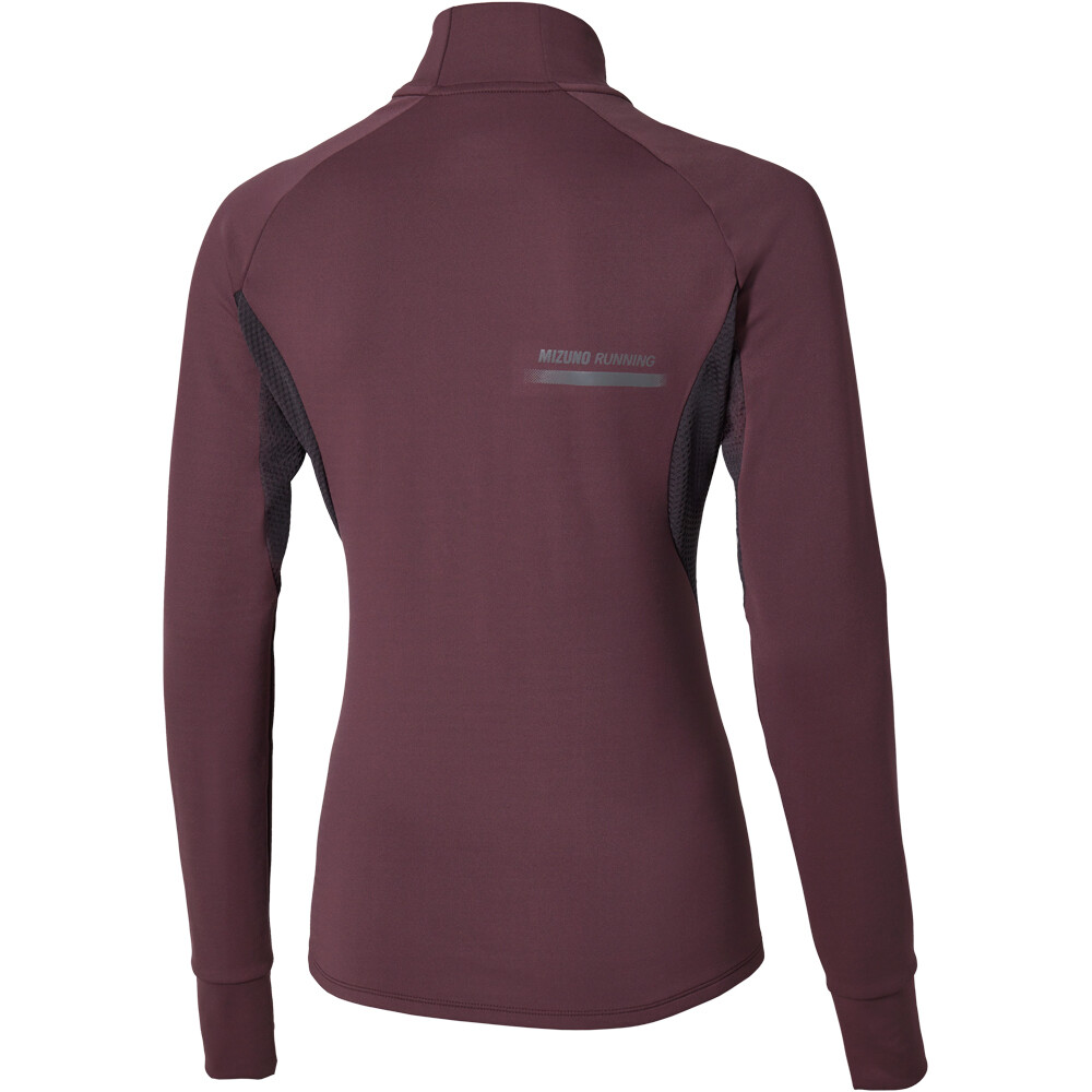 Mizuno camiseta técnica manga larga mujer Active Warmalite HZ LS Top(W) vista trasera