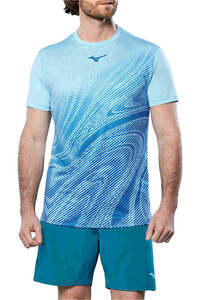 Mizuno camiseta tenis manga corta hombre Charge Shadow Graphic Tee vista frontal