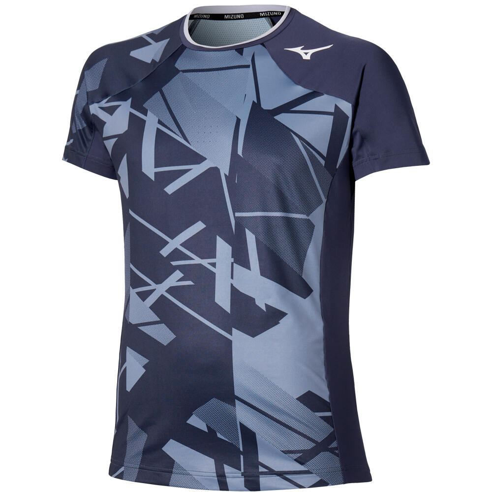 Mizuno camiseta tenis manga corta hombre TENNIS SHADOW GRAPHIC S/L TEE vista frontal