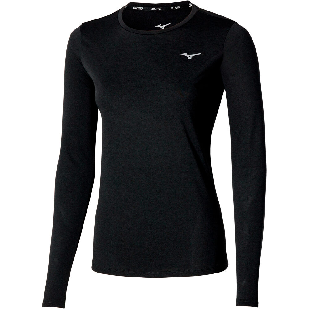 Mizuno camisetas fitness mujer Core Impulse LS tee(W) vista frontal