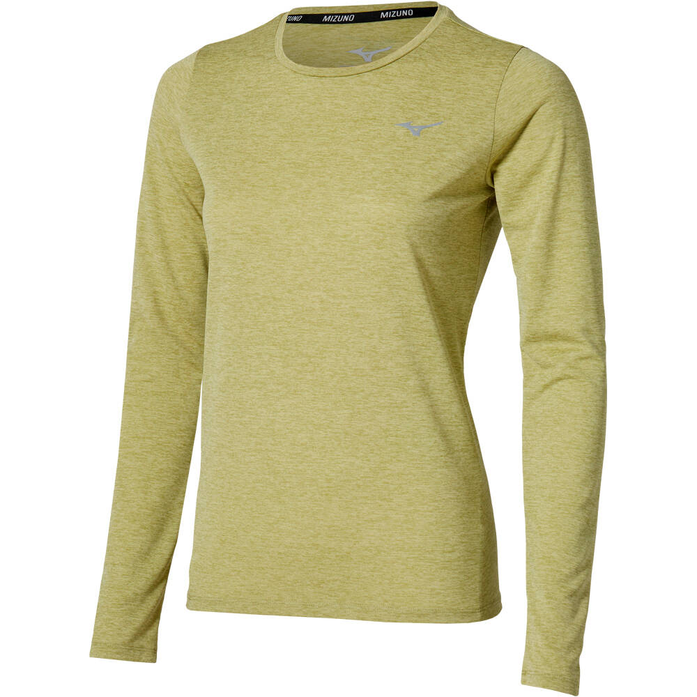 Mizuno camisetas fitness mujer Core Impulse LS tee(W) vista frontal