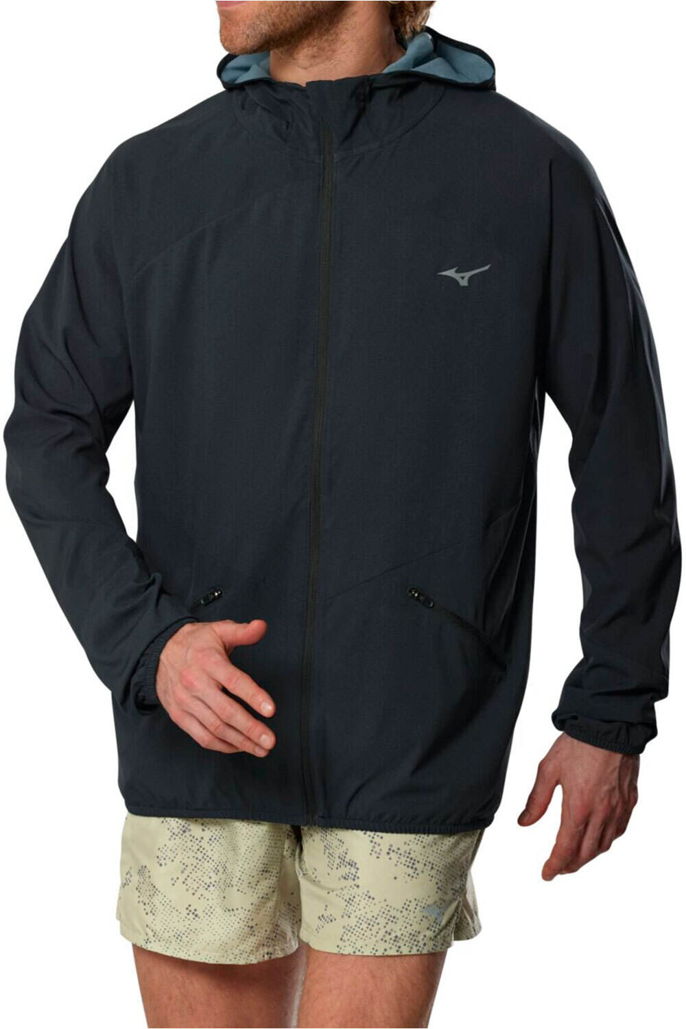Mizuno Chaqueta Running Hombre Active Alpha Hooded Jacket vista frontal