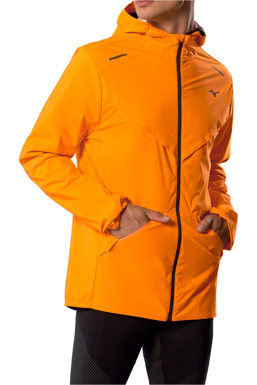 Mizuno CHAQUETA RUNNING HOMBRE Tech Thermal Charge Hdd Jkt vista frontal