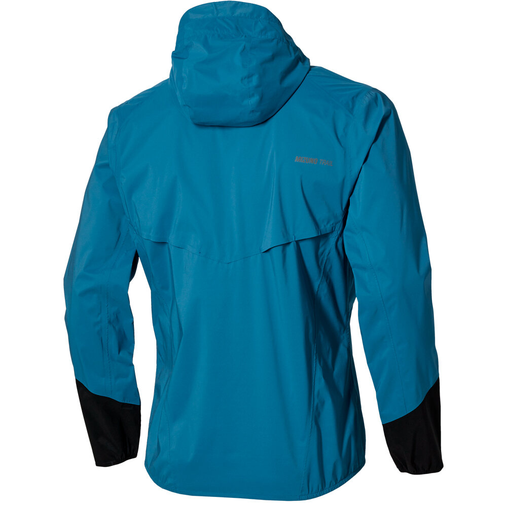 Mizuno CHAQUETA RUNNING HOMBRE Waterproof 20K HoodedJacket vista trasera