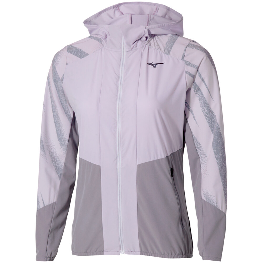 Mizuno CHAQUETA RUNNING MUJER Active Alpha Hodded Jacket vista frontal