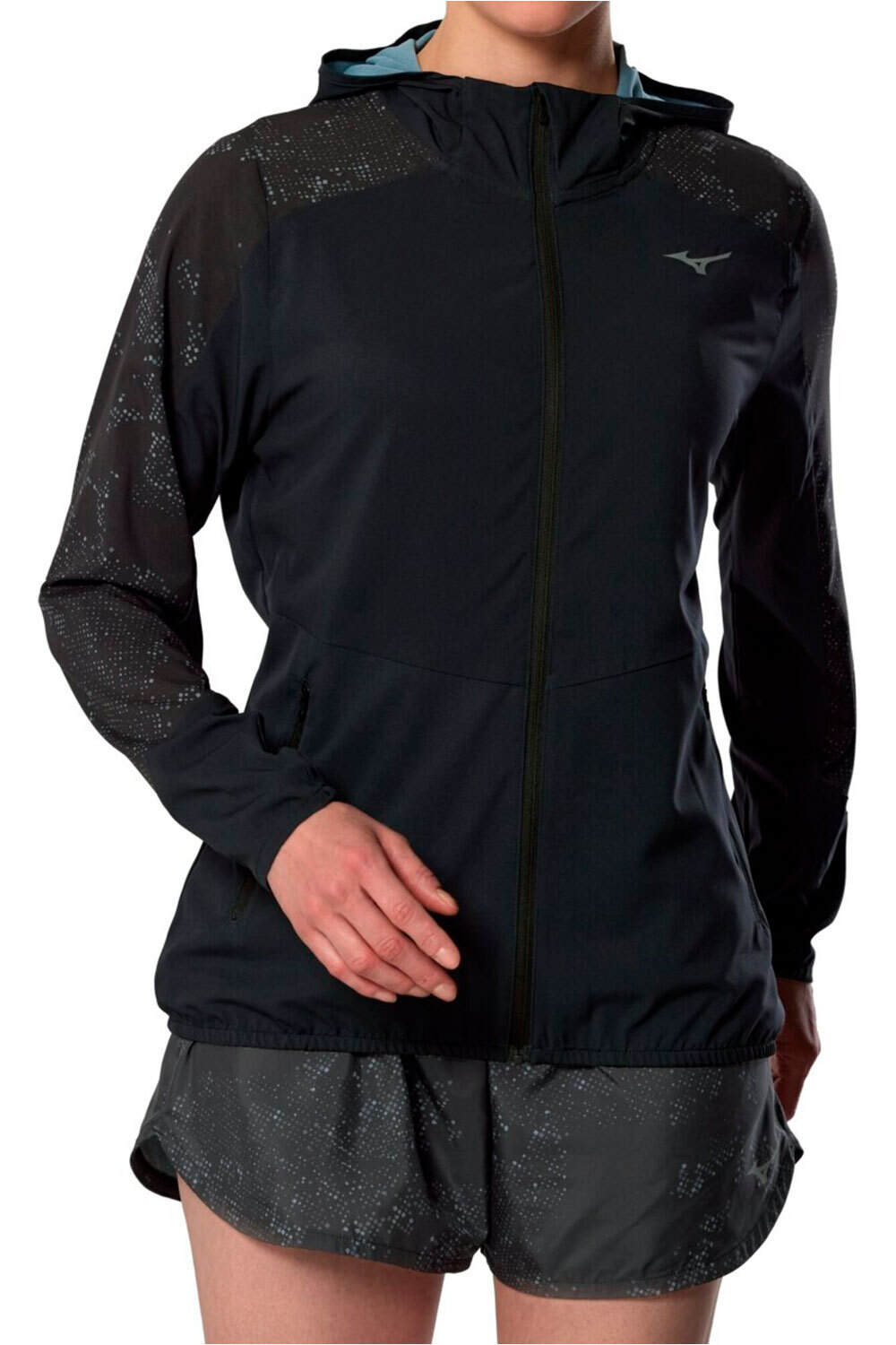 Mizuno Chaqueta Running Mujer Active Alpha Hooded Jacket vista frontal