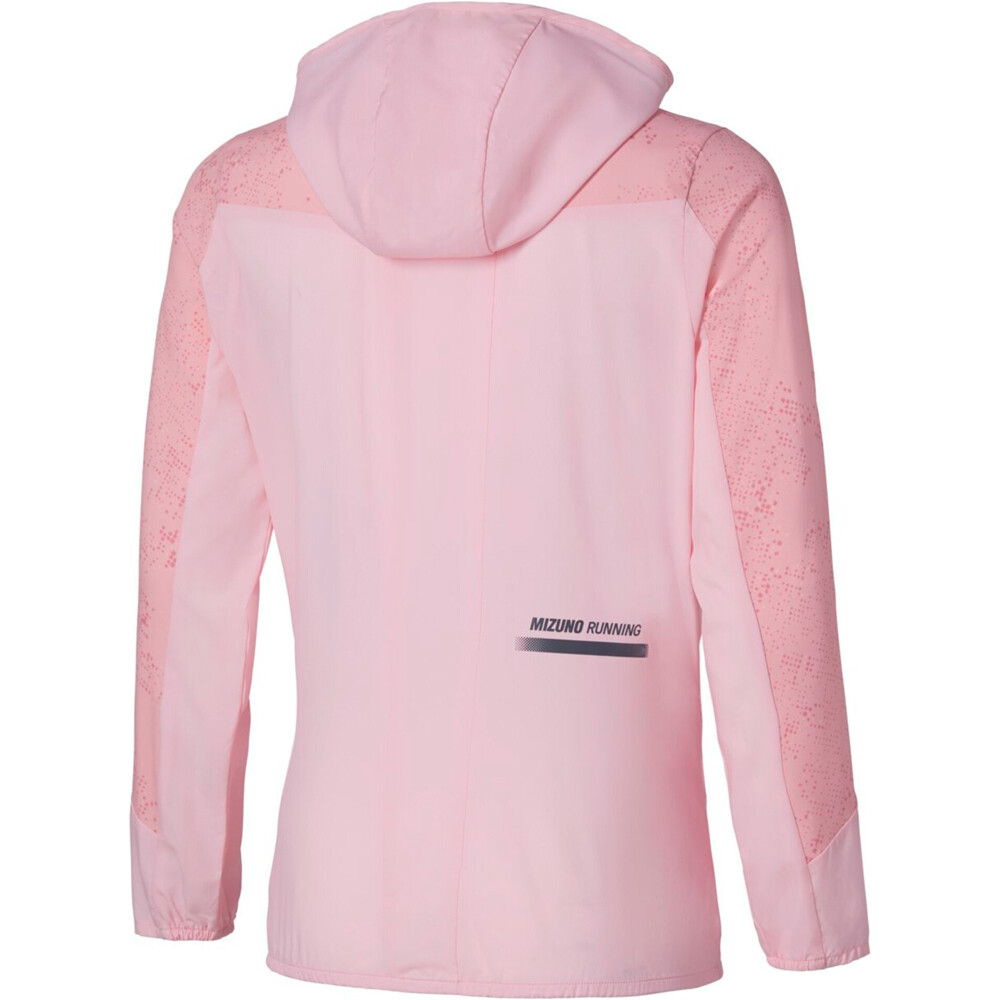Mizuno Chaqueta Running Mujer Active Alpha Hooded Jacket vista trasera