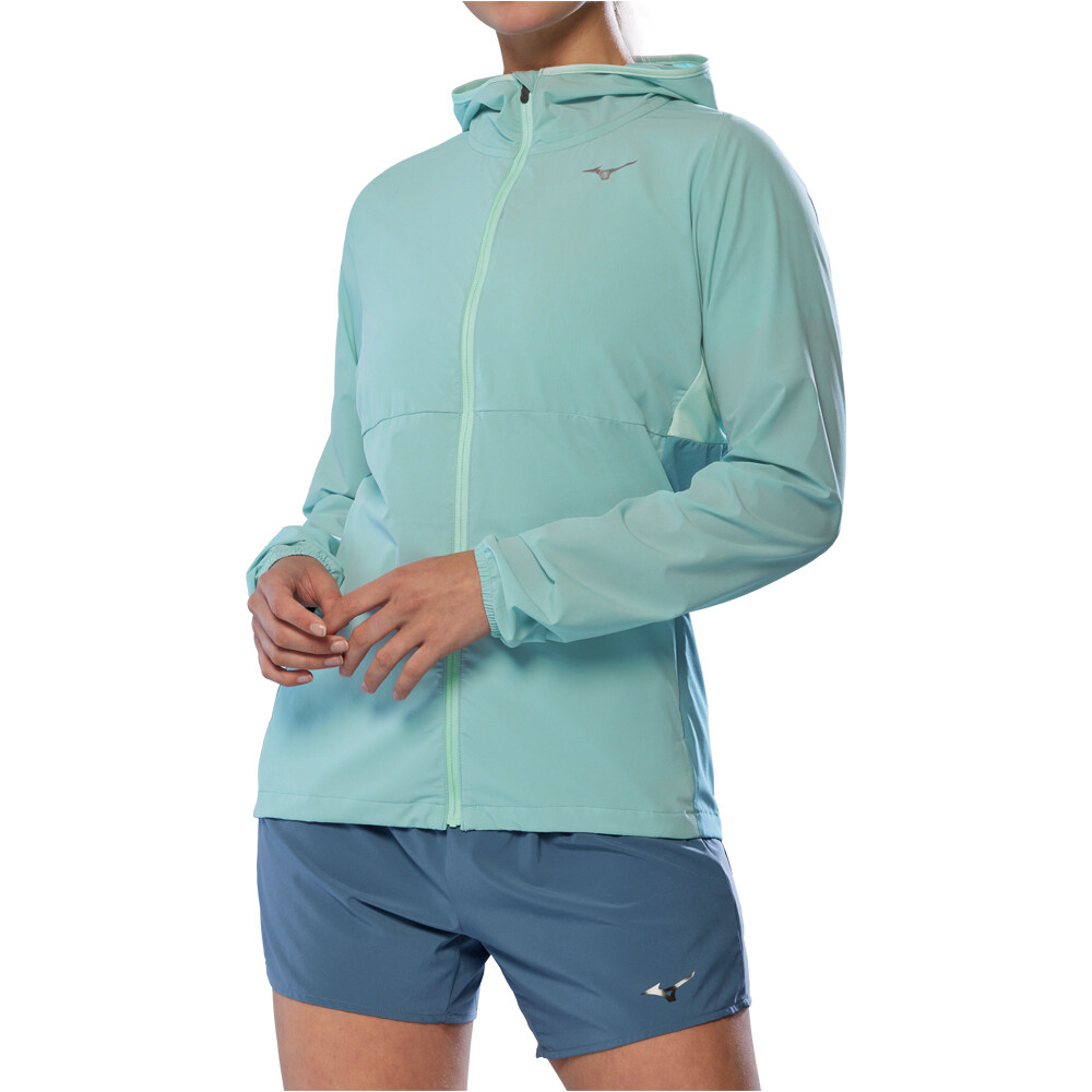Mizuno CHAQUETA RUNNING MUJER Alpha Jacket(W) vista frontal
