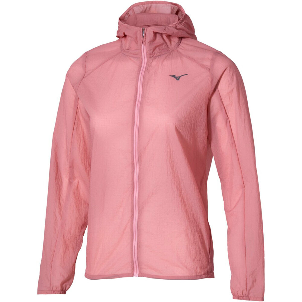 Mizuno CHAQUETA TRAIL RUNNING MUJER Tech Light Hodded Jacket vista frontal