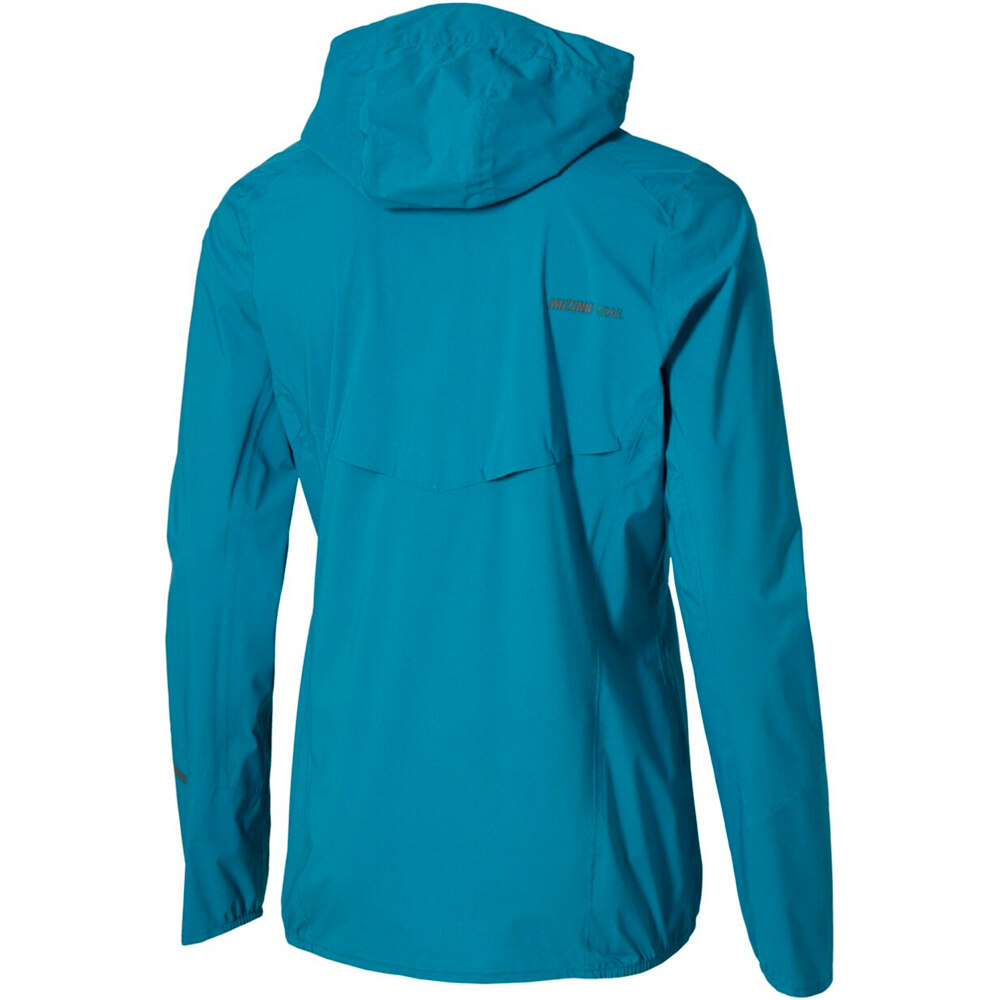 Mizuno CHAQUETA TRAIL RUNNING MUJER Trail Waterproof 20K Hooded Jacket vista trasera