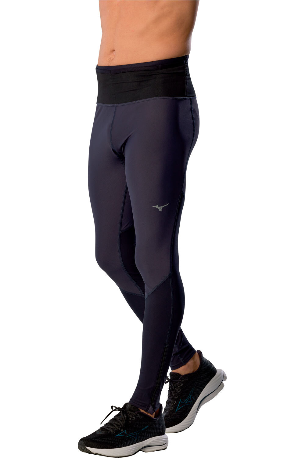 Mizuno malla trail running larga hombre Trail Multipocket L Tight vista frontal