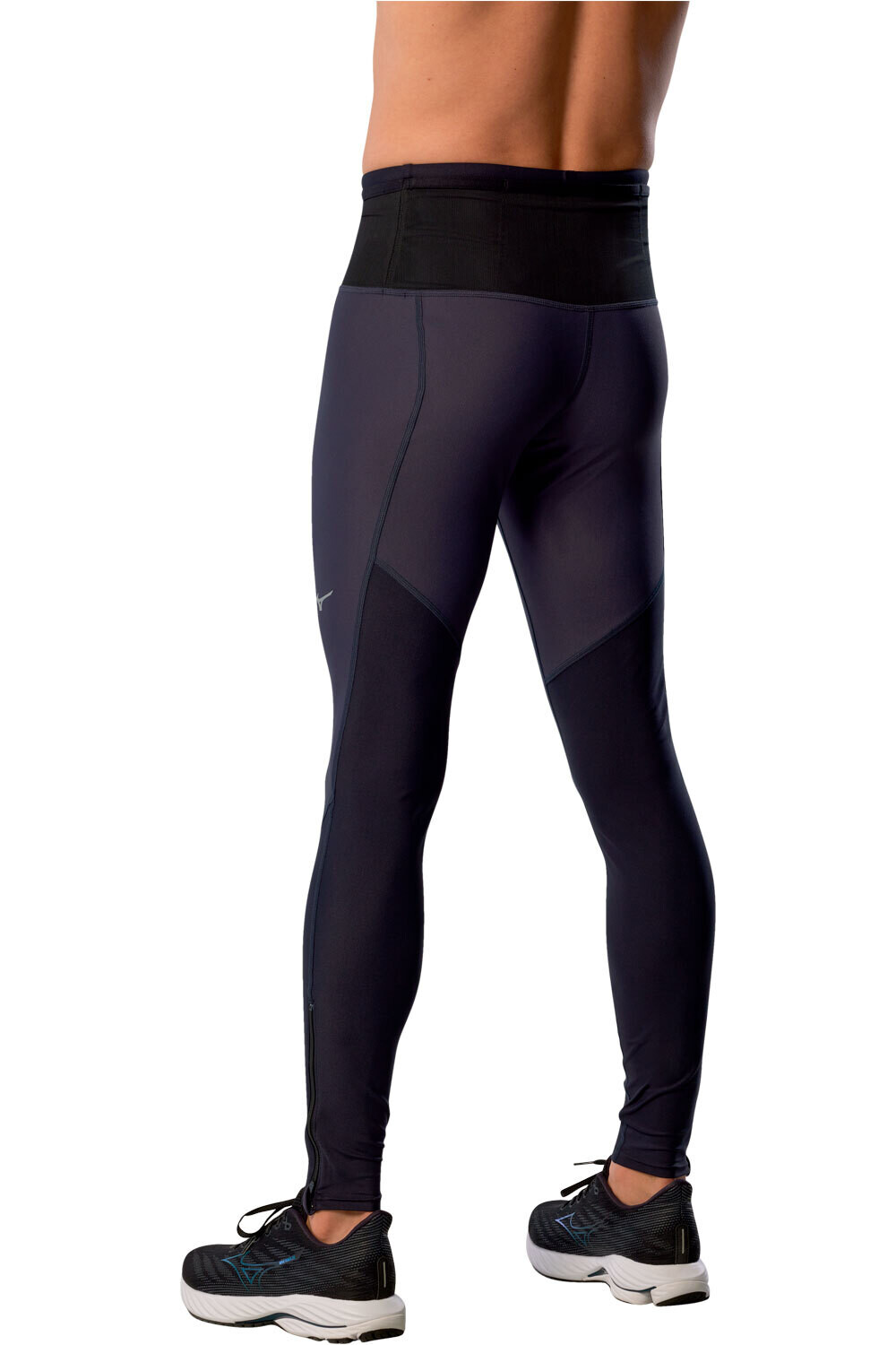Mizuno malla trail running larga hombre Trail Multipocket L Tight vista trasera